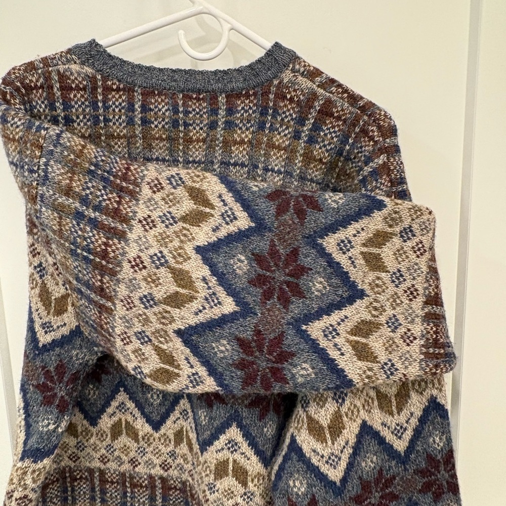 Vintage Scottish Shetland Wool Knit Alpine Club Room Sweater Size Large - Picture 10 of 15